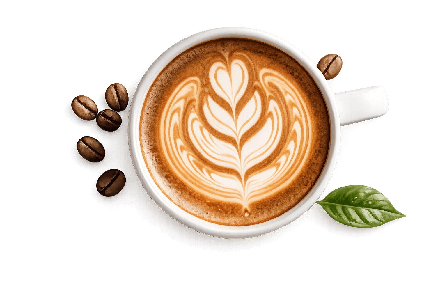 Coffee Cup and Beans